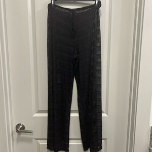 Ladies XL Black Sheer Coverup Swim Pants